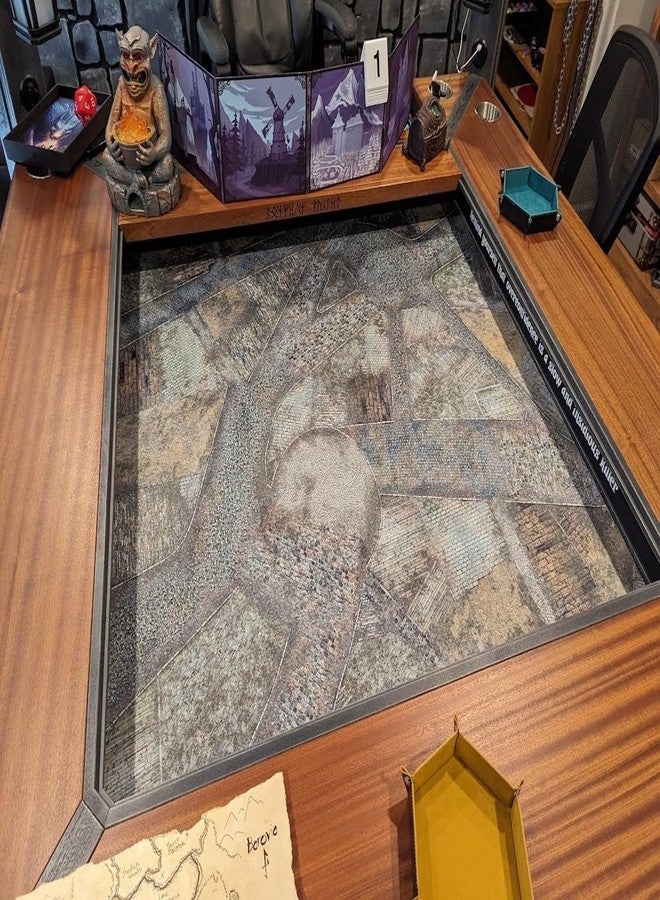 Warzone Studio 60 x 44 inch Double-Sided Rubber Battle Mat: Depalemon + Zolotograd + Bag - Image 4